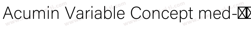 Acumin Variable Concept med字体转换
